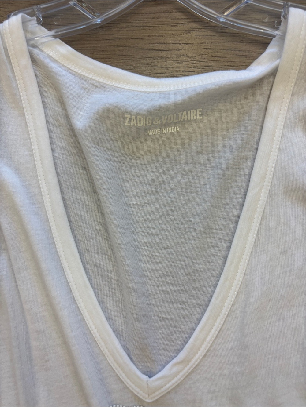 Zadig & Voltaire White Skull V‑Neck Top - Picture 3 of 6